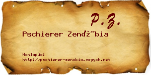 Pschierer Zenóbia névjegykártya